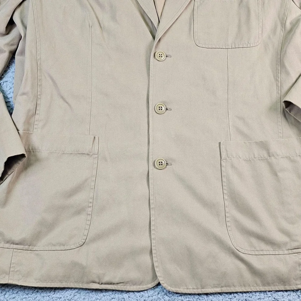 The Territory Ahead Sport Coat Mens XL Beige Silk Cotton Casual Blazer Jacket